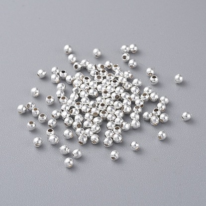 Fer perles d'entretoise, sans cadmium et sans plomb, ronde, 2x2mm, Trou: 1mm