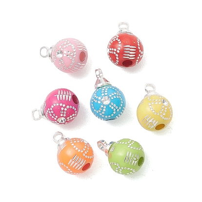 Покрытие из непрозрачного акрила с латунными подвесками, круглые подвески, серебряные