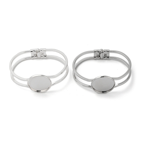 Покрытие стойки изготовление браслетов из латуни, пустое основание браслета, долговечный, без свинца и без кадмия, плоско-круглые