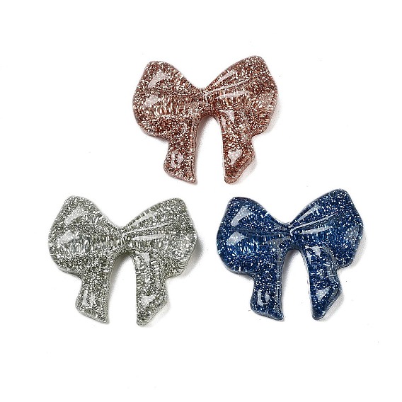 Полупрозрачная смола декодирует кабошоны, блестящий бант