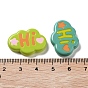 Opaque Resin Decoden Cabochons, Cloud with Word Hi
