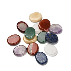 Natural Gemstone Cabochons, Flat Oval