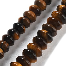 Природных тигровый глаз бисер нитей, блюдце бусины