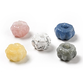 Natural Gemstone Sculpture Display Decorations, for Home Office Desk, Pumpkin