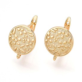 Латунная серьга-кольцо, без свинца, без никеля и без кадмия, плоско-круглые