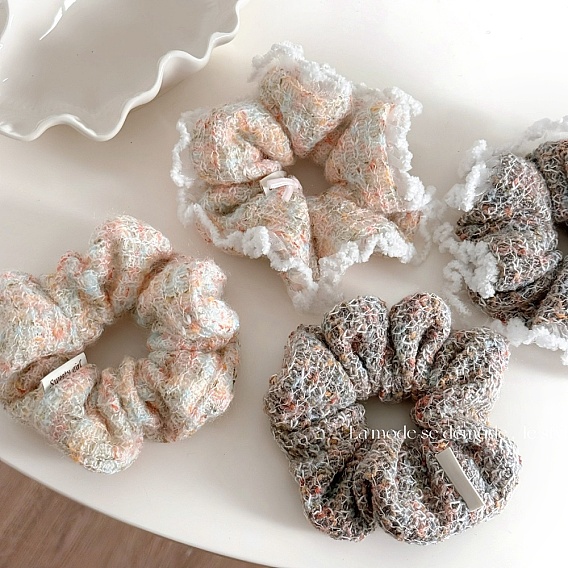 Ткань шерстяная пряжа аксессуары для волос, для девочек или женщин, резинка для волос / резинки для волос