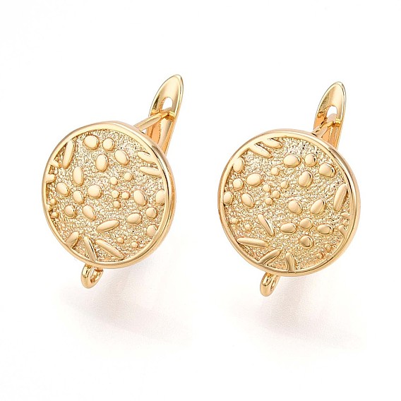 Латунная серьга-кольцо, без свинца, без никеля и без кадмия, плоско-круглые