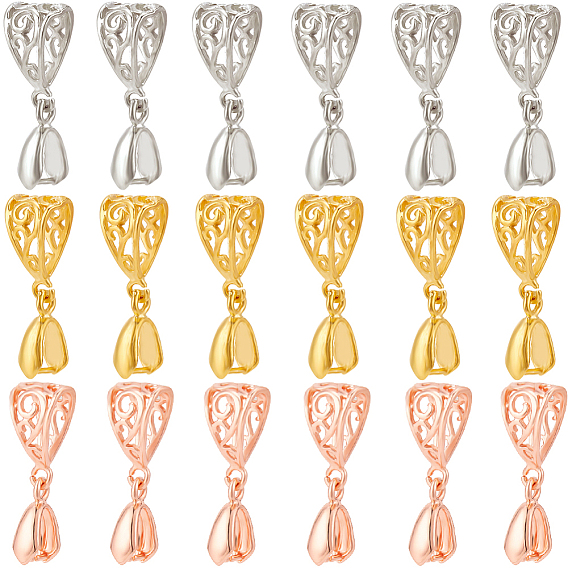 30шт. 3 цвета филигрань стойка покрытие латунный кулон зажимные скобы, льда поручительств выбор щепотка