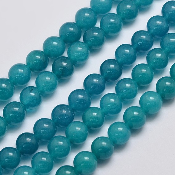 Natural & Dyed Malaysia Jade Bead Strands, Round