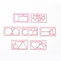 7Pcs 7 Style Plastic Clay Cutters Set, Oval & Round & Polygon & Star, with Iron Jump Ring & Earring Hook