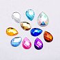 Flat Back Imitation Taiwan Faceted Teardrop Acrylic Rhinestone Cabochons