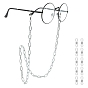 Chaînes de lunettes, tour de cou pour lunettes, avec chaînes trombones en aluminium, 304 fermoirs à pince de homard en acier inoxydable et extrémités en caoutchouc