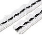 2 mètres de garnitures en dentelle de fleurs en coton, avec ruban de polyester, plat