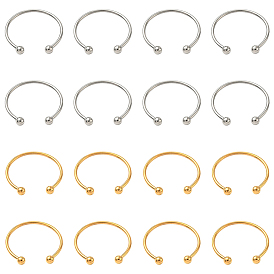 20 шт. 2 цвета 304 кольца для манжет из нержавеющей стали