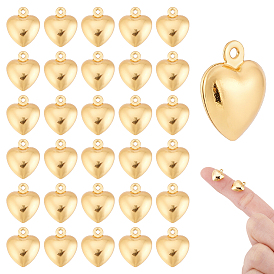 30 шт. 304 подвески из нержавеющей стали, шарма сердца, ионное покрытие (ip)