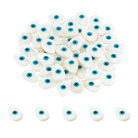 Естественных пресноводных стеклянные бусы, слезинка со сглаза