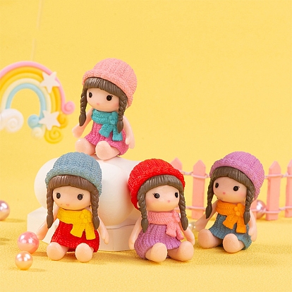 Девушка пвх мини модель, аксессуары для кукольного домика с микро-ландшафтом, притворяясь опорными украшениями