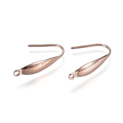 304 Stainless Steel Earring Hooks, Ear Wire, with Vertical Loop