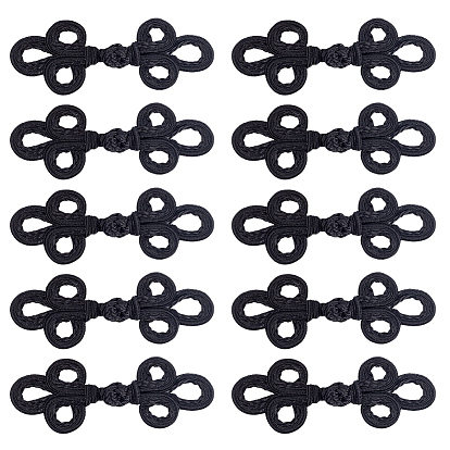 10 парные наборы пуговиц ручной работы в виде китайского узла «лягушка», полипропиленовые кнопки