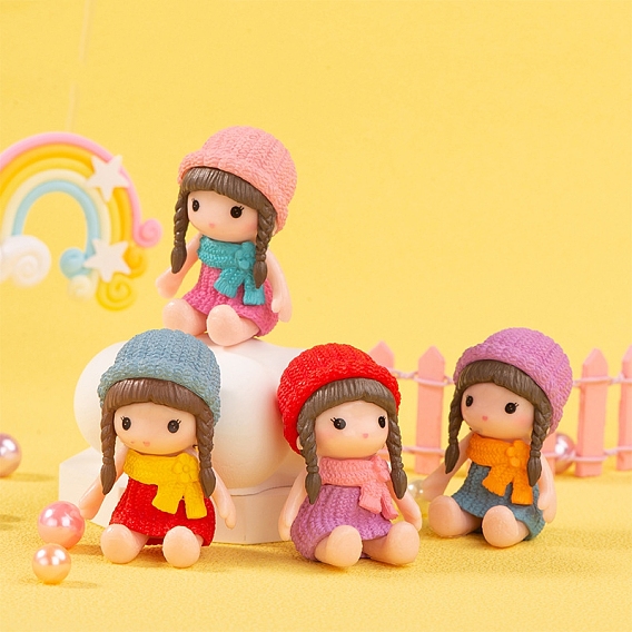 Девушка пвх мини модель, аксессуары для кукольного домика с микро-ландшафтом, притворяясь опорными украшениями