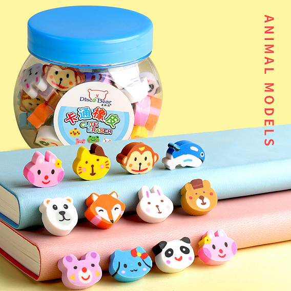 Ластики тпу, школьные принадлежности, в форме животного