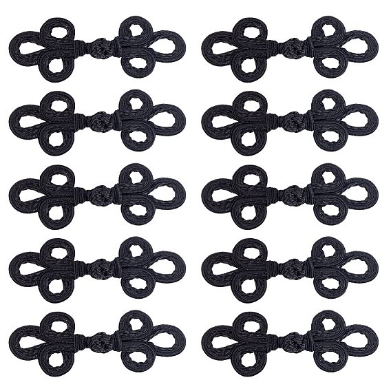 10 парные наборы пуговиц ручной работы в виде китайского узла «лягушка», полипропиленовые кнопки