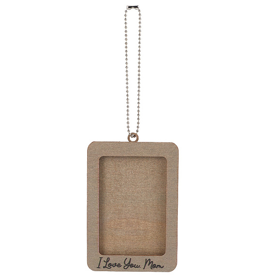 Мягкая панель 1поликарбонат прямоугольник с надписью деревянная подвесная фоторамка, с цепями железный шар, для подвесного украшения на зеркало заднего вида автомобиля