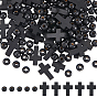 DIY Jewelry Making Findings Kits, Including Wood Pendants & Beads, Cross & Round