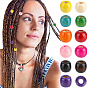 11 Colors Dyed Natural Maple Wood Beads, Barrel, Lead Free