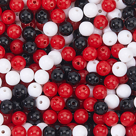 Непрозрачные акриловые бусины, круглые