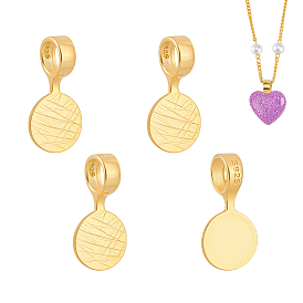 4 шт. 925 плоские клеевые скобы из стерлингового серебра