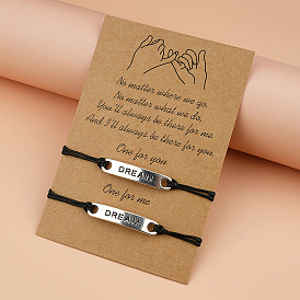 Dream Alloy Charm Bracelet for Women Handmade Woven Friendship Bracelets