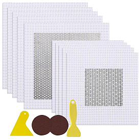 DIY Repair Tools Kits, including Plastic Scraper, Aluminum Drywall Repair Patches, Sanding Sheets