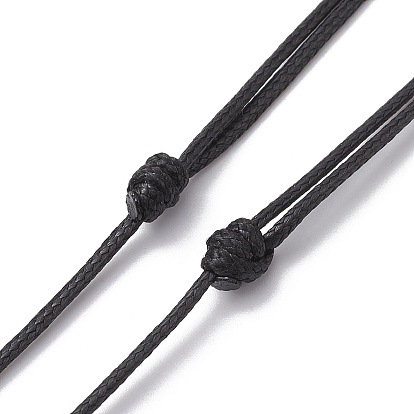 Регулируемые ожерелья с подвесками из вощеного шнура