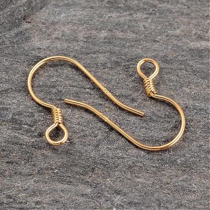 Pendientes de plata de ley chapados en oro de 18 k, 14 mm, Agujero: 1.5 mm, sobre 793 unidades / 100 g