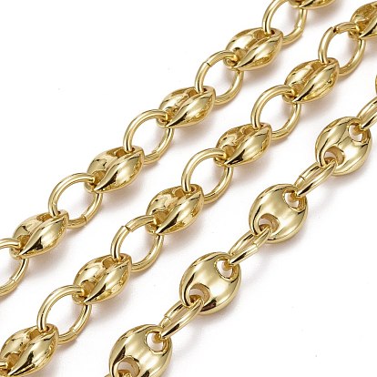 Eco-Friendly Alloy Coffee Bean Chain, with Spool, Unwelded