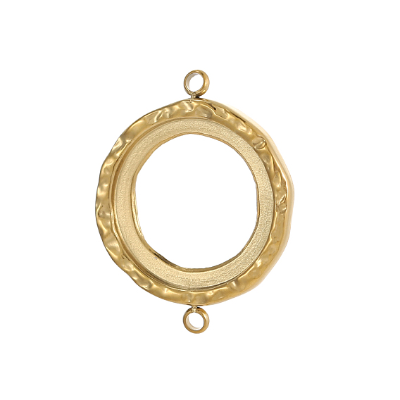 304 оправы для кабошонов из нержавеющей стали, плоско-круглые, настройки открытой спины, ионное покрытие (ip)