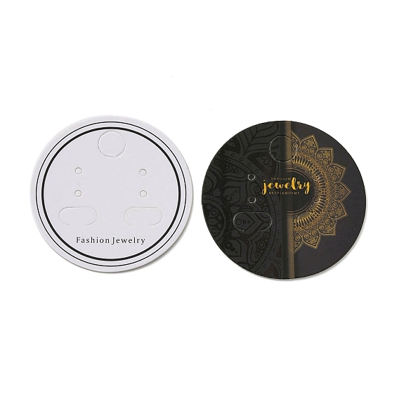 100шт бумажные карты для демонстрации ювелирных изделий, для показа сережек, круглые