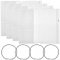 4Pcs Rectangle PVC File Pockets, with Zipper, with 4Pcs Nylon Travel Notebook Elastic Ropes