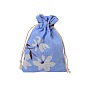 Мешочки для упаковки из хлопчатобумажной ткани, сумки на шнурках с цветочным узором