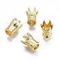 Rack Plating Alloy Beads, Cadmium Free & Lead Free, Crown
