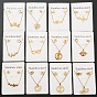Ensembles de colliers pendentifs et de boucles d'oreilles en acier inoxydable, or