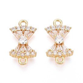 Латунные подвески из прозрачного кубического циркония, бантом ссылки, долговечный