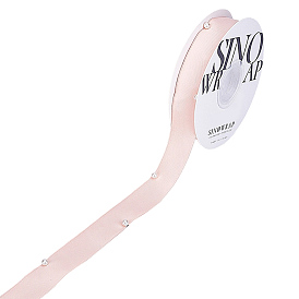 1рулонная полиэфирная лента, с пластиковой жемчужины, для аксессуаров для одежды, украшение подарка