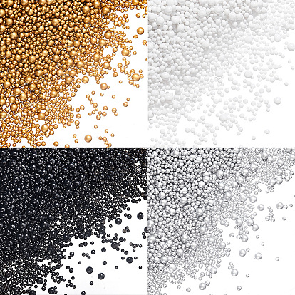 200g 4 цветные стеклянные бусины, бусины без отверстий , круглые