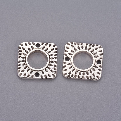 Tibetan Style Alloy Links/Connectors, Lead Free and Cadmium Free, Square
