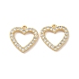 Латунные микро проложить кубического циркония подвески, без кадмия, без никеля и без свинца, сердце