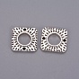Tibetan Style Alloy Links/Connectors, Lead Free and Cadmium Free, Square