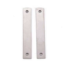 201 Stainless Steel Links Connectors, Laser Cut, Rectangle