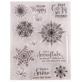 Christmas Theme Clear Silicone Stamps, for DIY Scrapbooking, Photo Album Decorative, Cards Making, Stamp Sheets